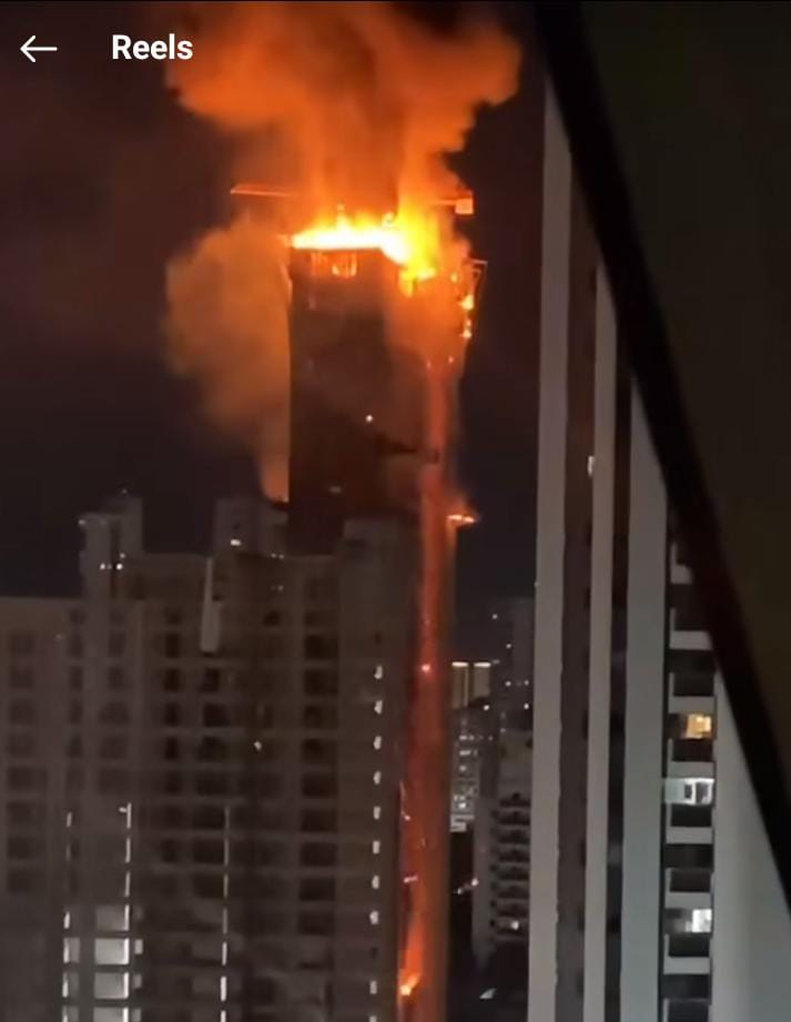 Recife – Edifício Botanik Torres em chamas