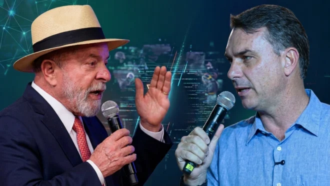 Flávio Bolsonaro passa Lula numericamente no segundo turno, diz Quaest